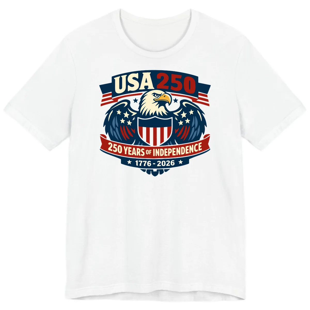 USA 250 Years Of Independence Celebration Premium T-Shirt in White