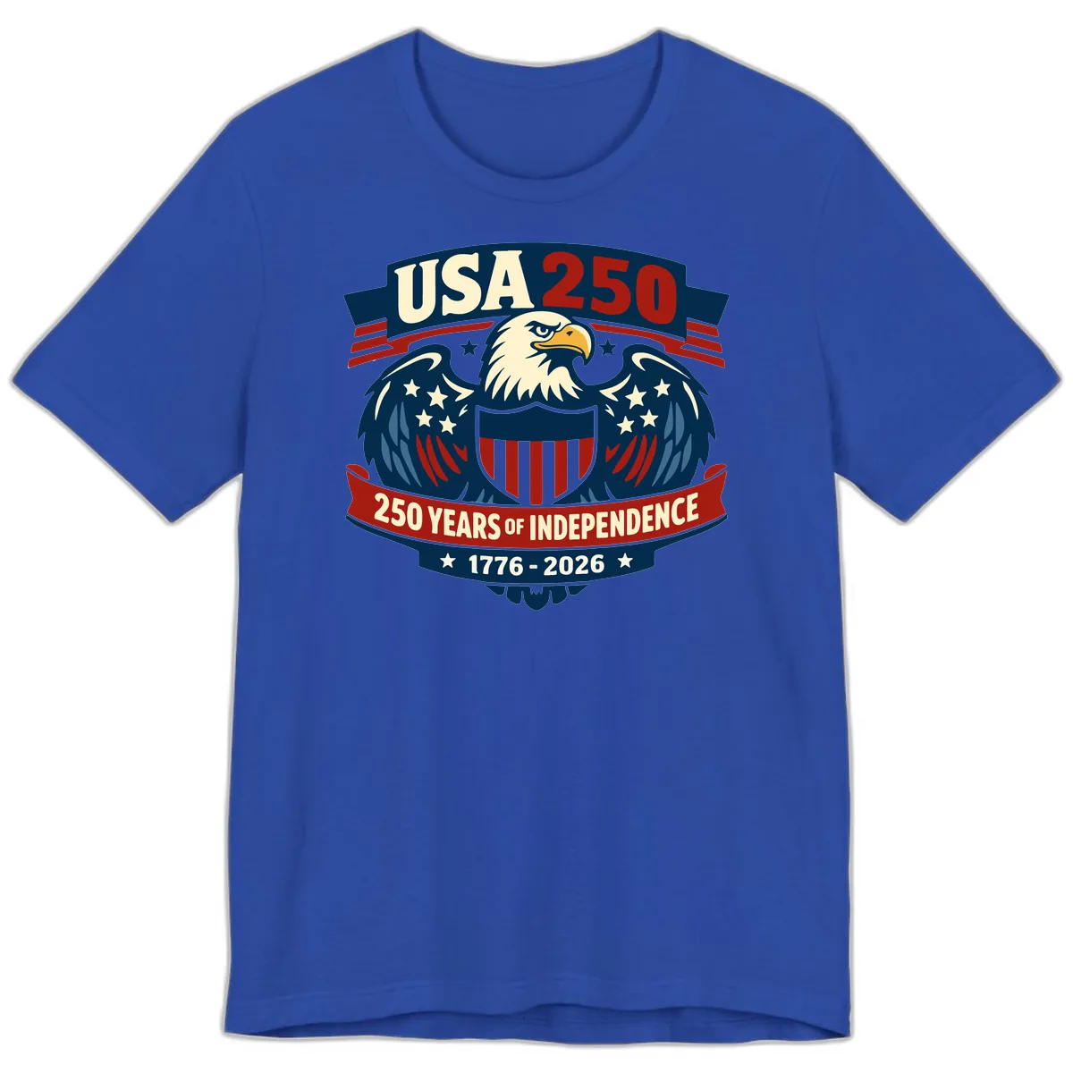 USA 250 Years Of Independence Celebration Premium T-Shirt in True Royal