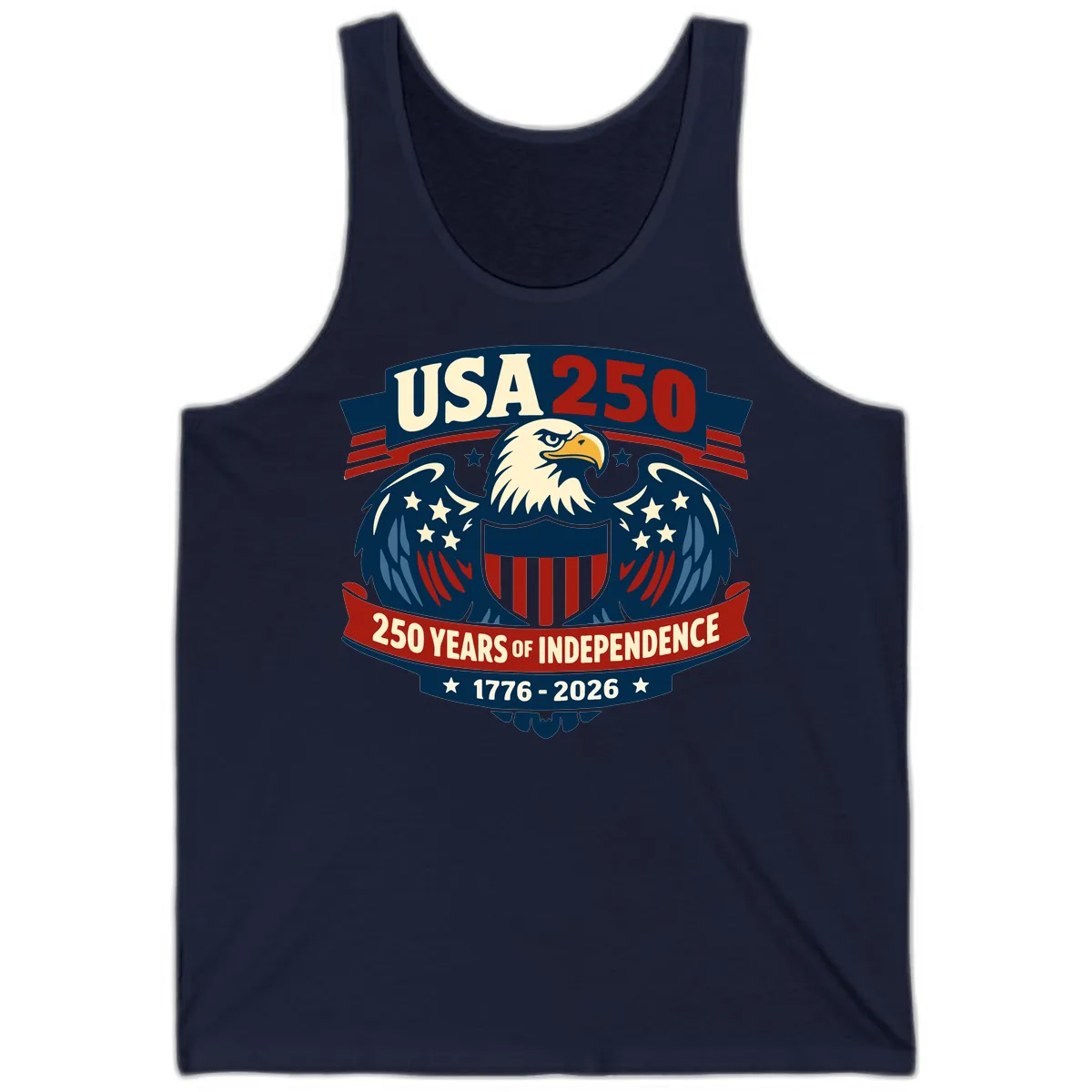 USA 250 Years Of Independence Celebration Tank in Navy