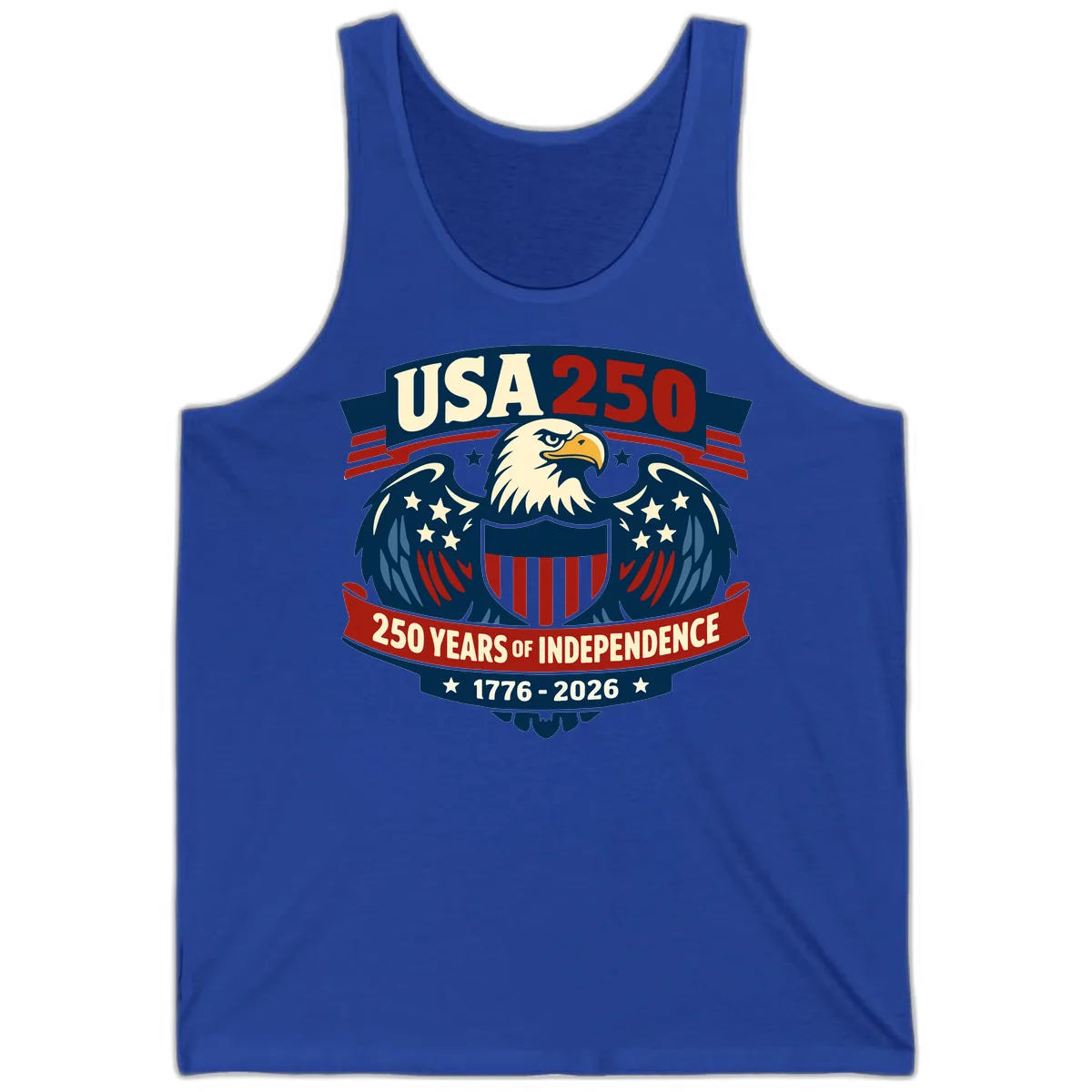 USA 250 Years Of Independence Celebration Tank in True Royal