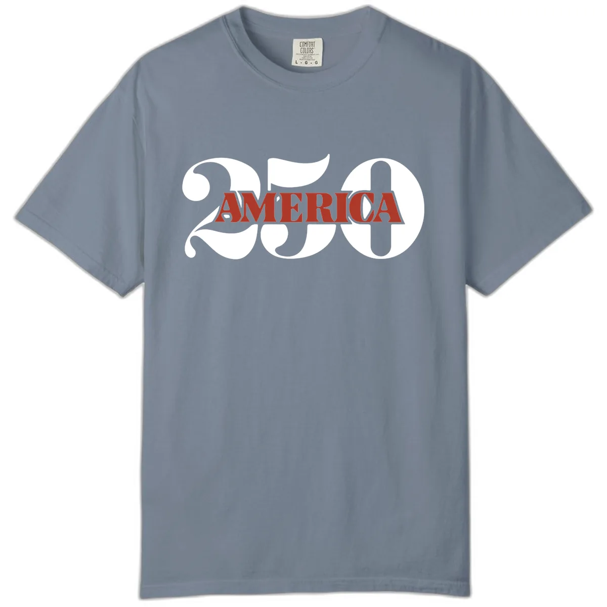 America 250th Anniversary Celebration Comfort Color in Blue Jean