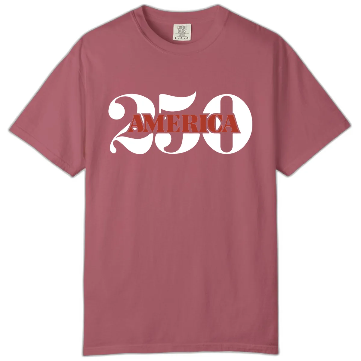 America 250th Anniversary Celebration Comfort Color in Crimson