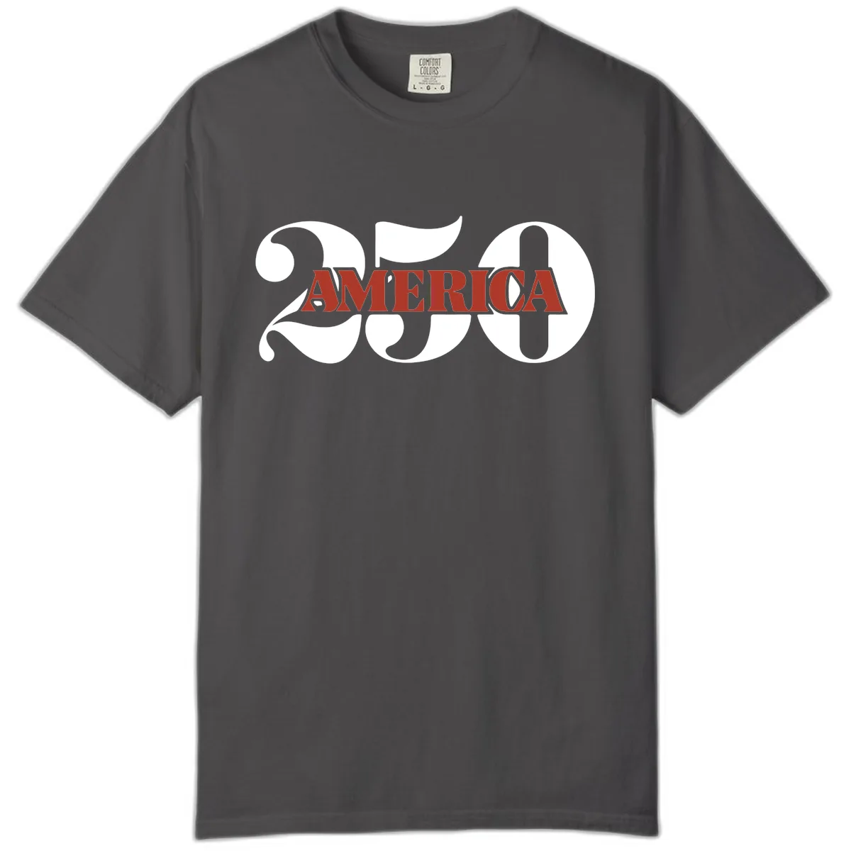 America 250th Anniversary Celebration Comfort Color in Graphite