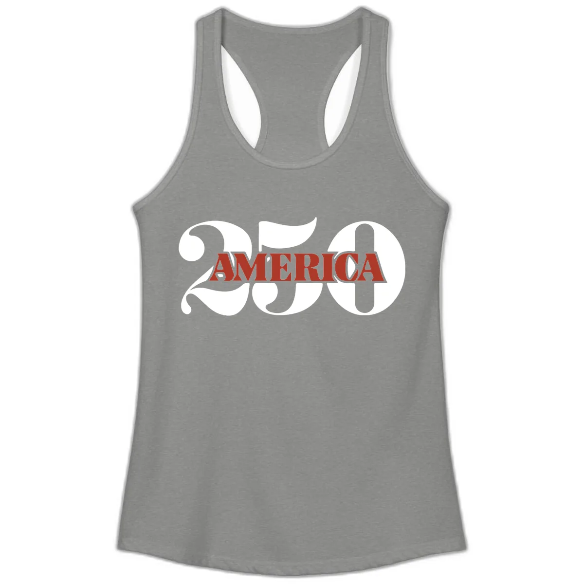 America 250th Anniversary Celebration Ladies Tank in Heather Grey