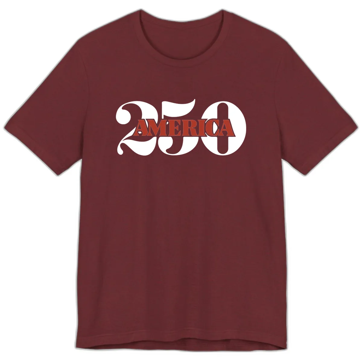 America 250th Anniversary Celebration Premium T-Shirt in Heather Cardinal