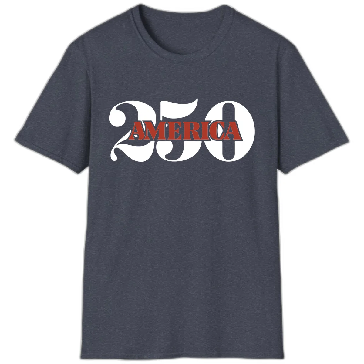 America 250th Anniversary Celebration T-Shirt in Heather Navy