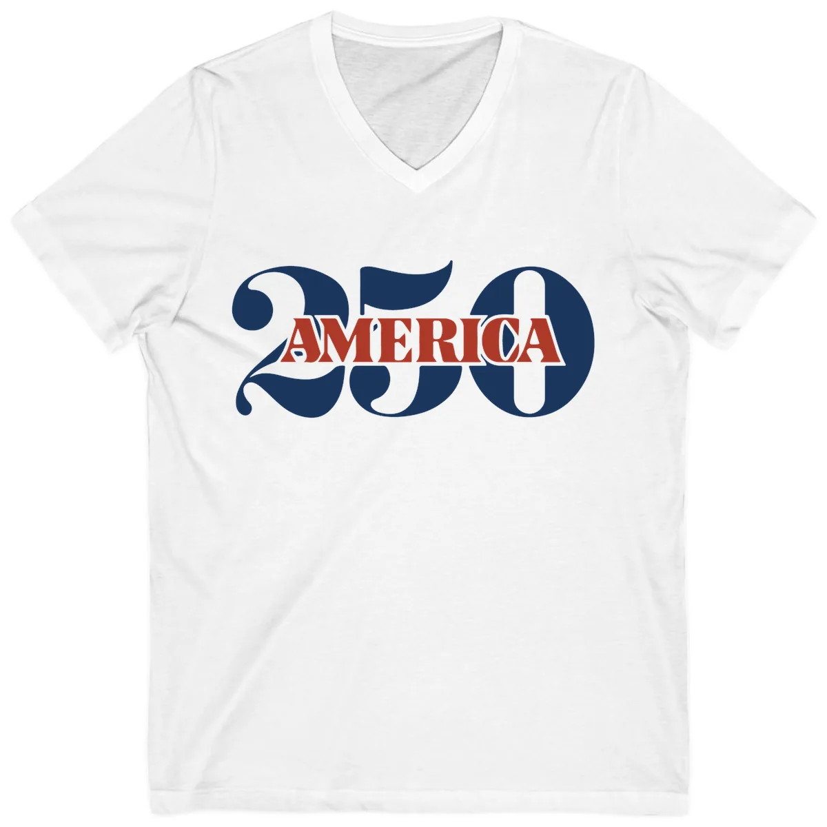 America 250th Anniversary Celebration V-Neck in White