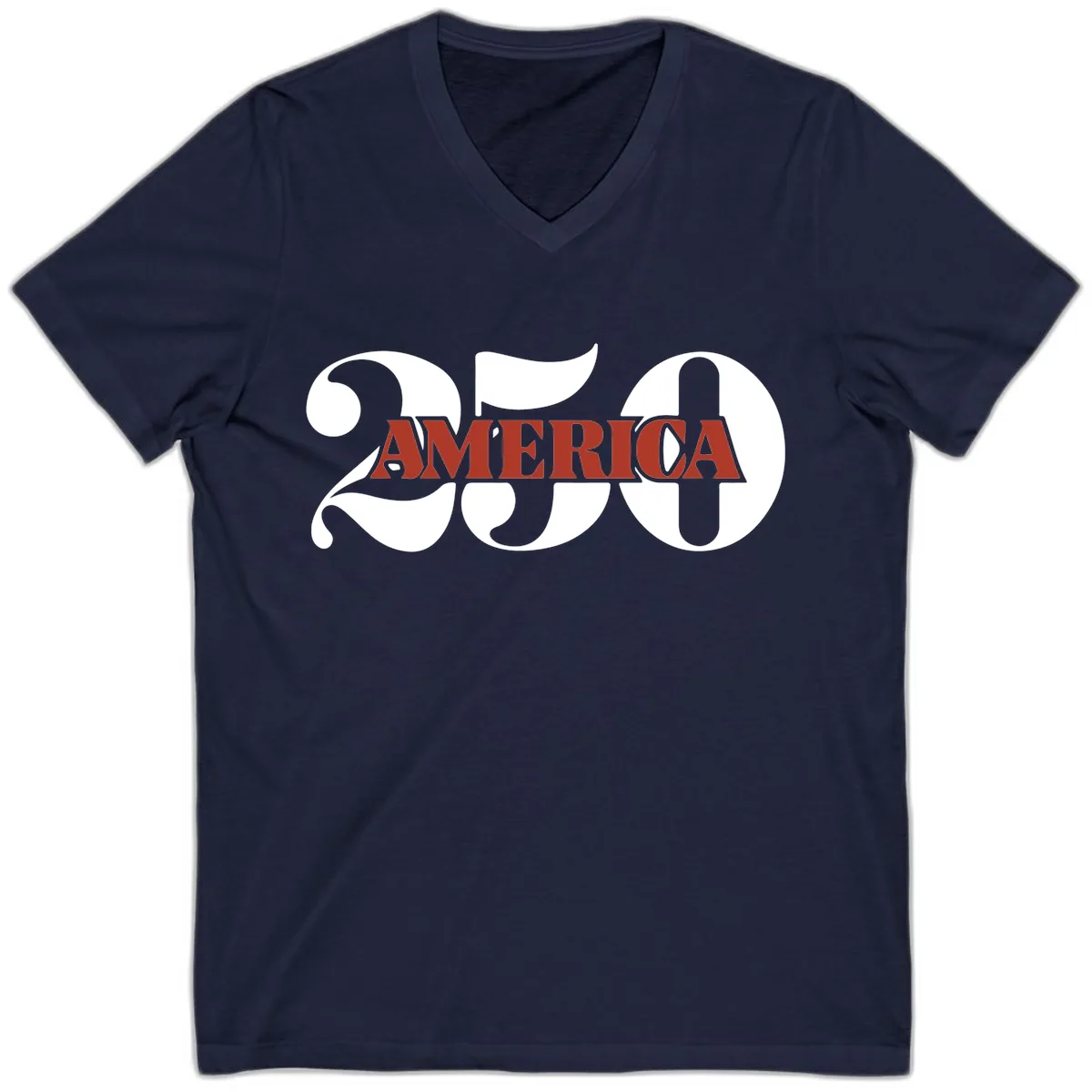 America 250th Anniversary Celebration V-Neck in Navy