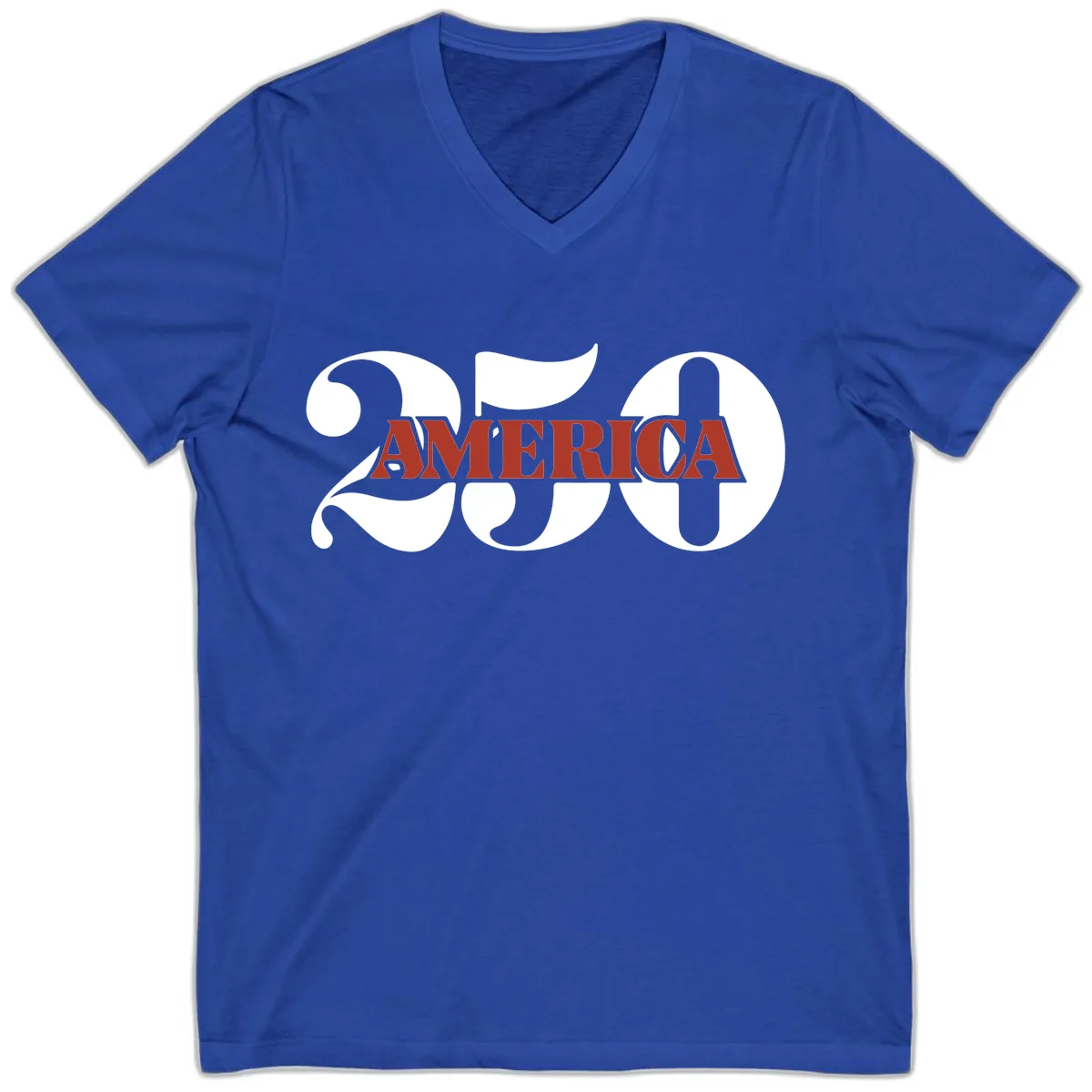 America 250th Anniversary Celebration V-Neck in True Royal