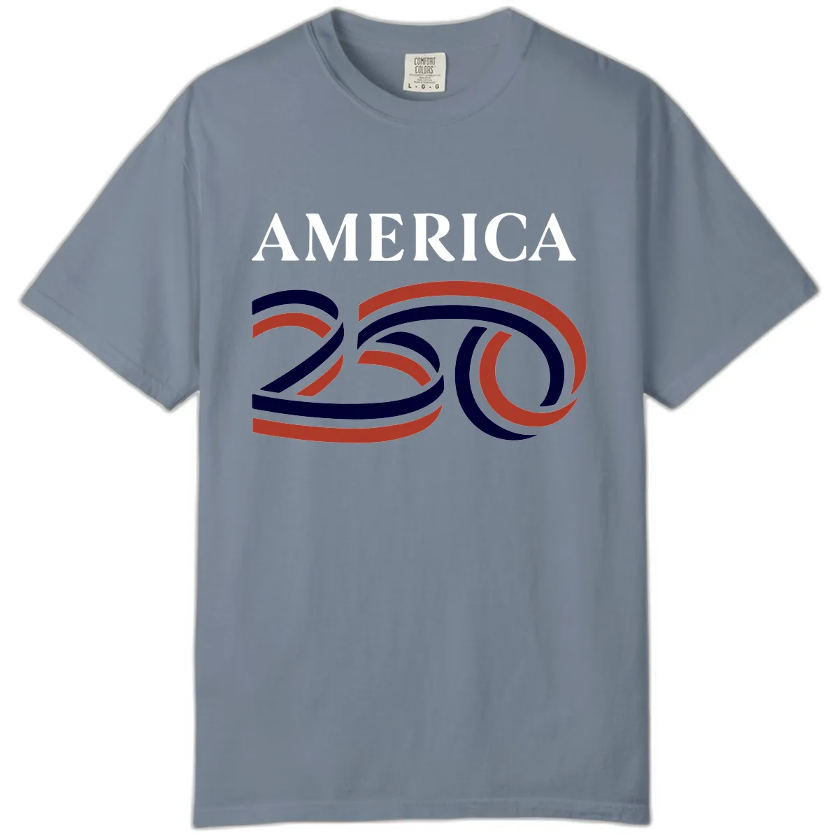 America 250th Anniversary Celebration Comfort Color in Blue Jean