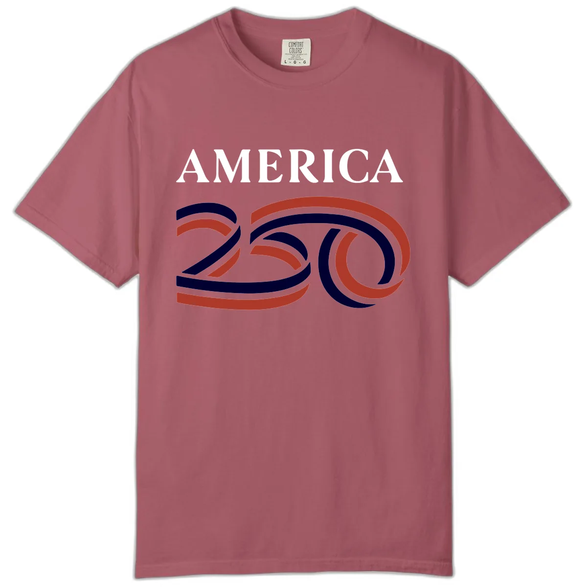 America 250th Anniversary Celebration Comfort Color in Crimson