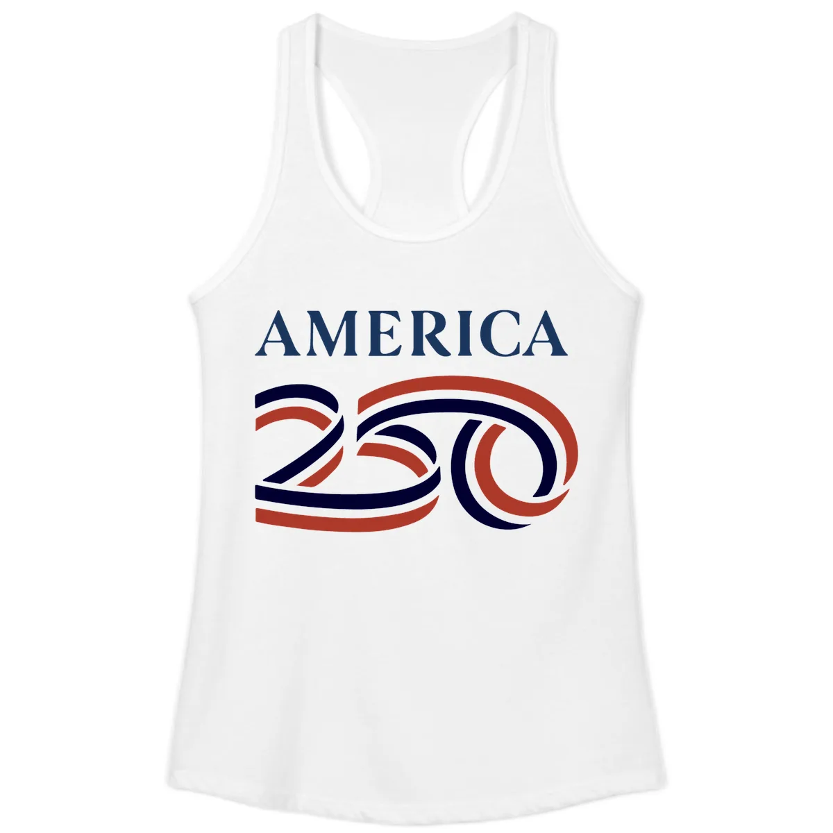 America 250th Anniversary Celebration Ladies Tank in White