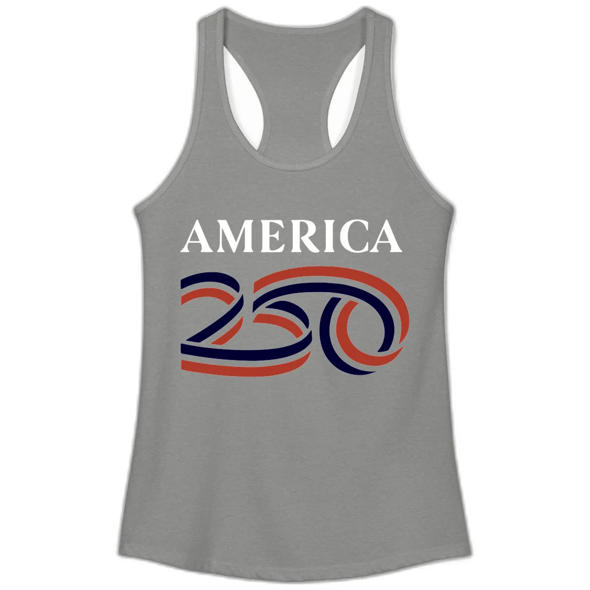 America 250th Anniversary Celebration Ladies Tank in Heather Grey