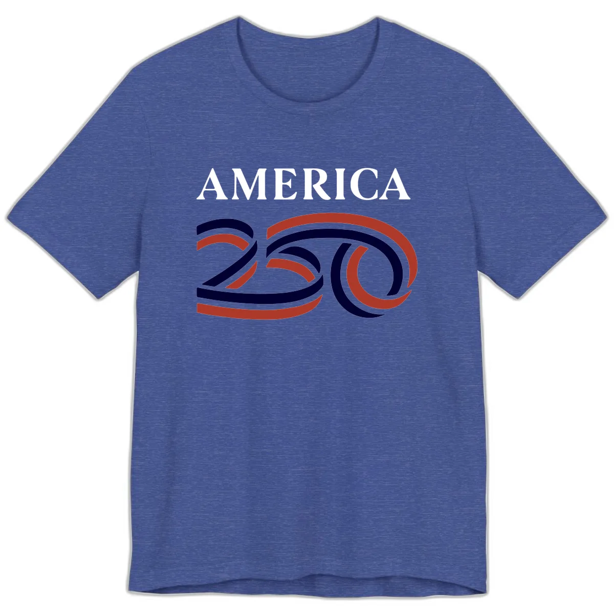 America 250th Anniversary Celebration Premium T-Shirt in Heather True Royal