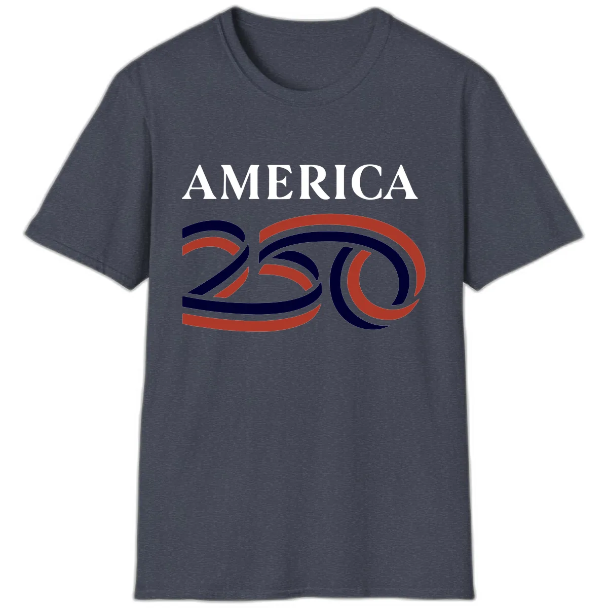 America 250th Anniversary Celebration T-Shirt in Heather Navy