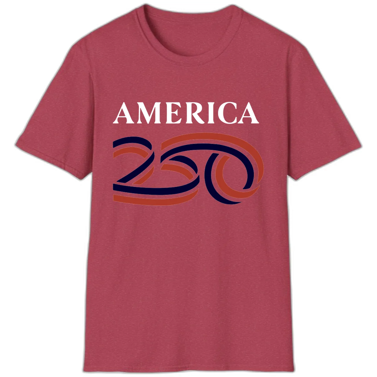 America 250th Anniversary Celebration T-Shirt in Heather Cardinal