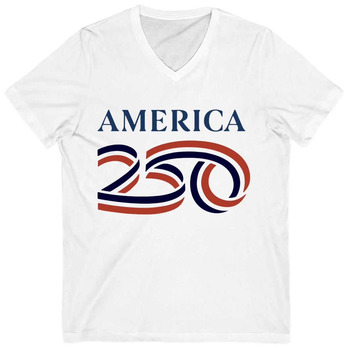 America 250th Anniversary Celebration V-Neck in White