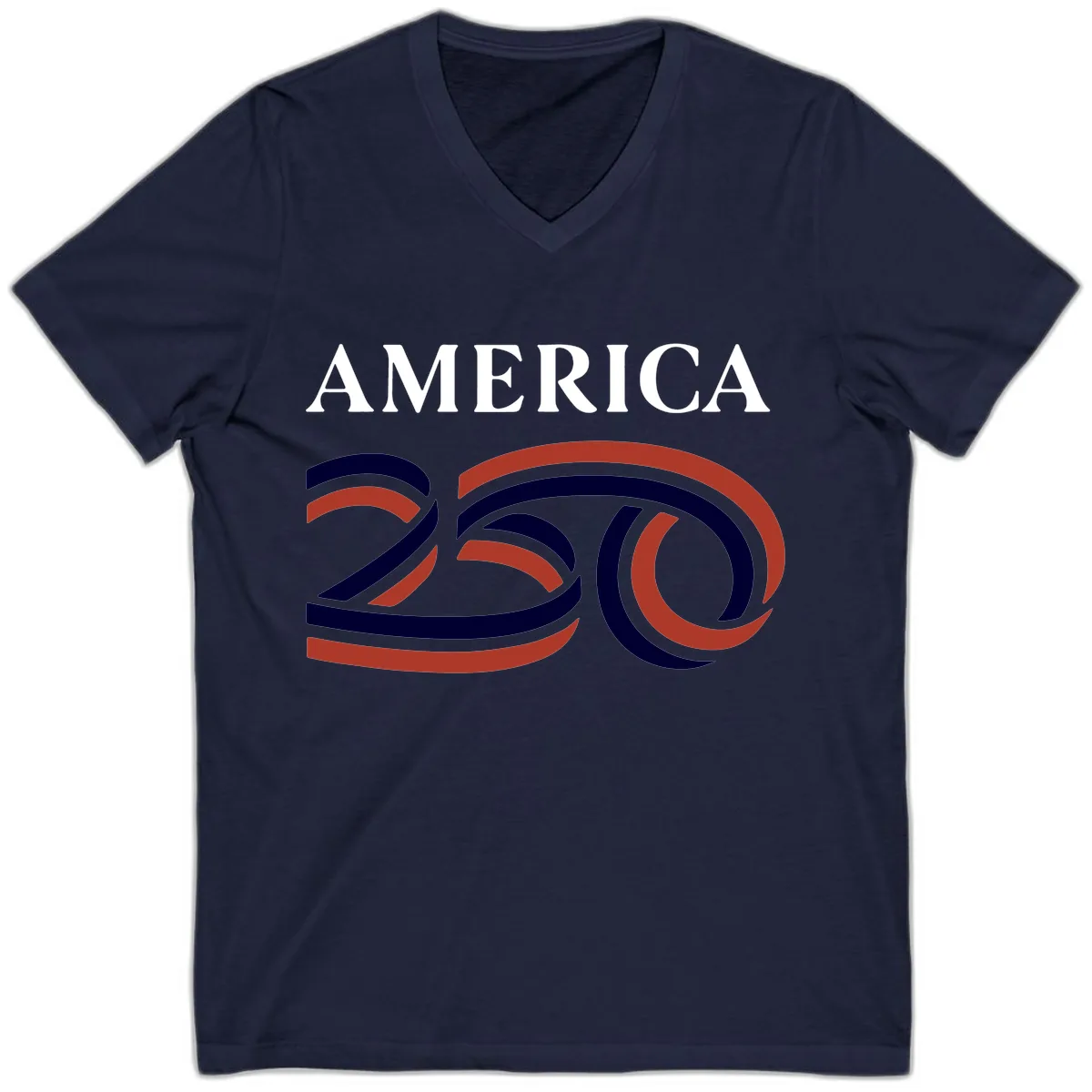 America 250th Anniversary Celebration V-Neck in Navy