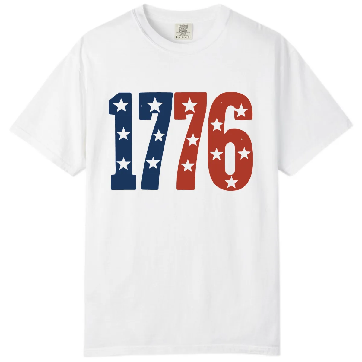 America 1776 Starburst Celebration Comfort Color Tee in White