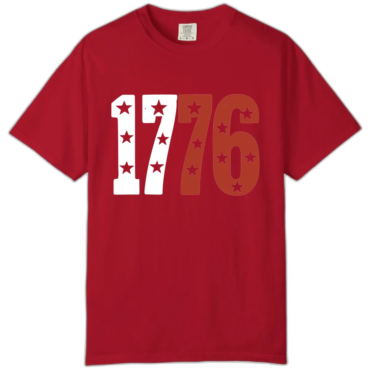 America 1776 Starburst Celebration Comfort Color Tee in Red