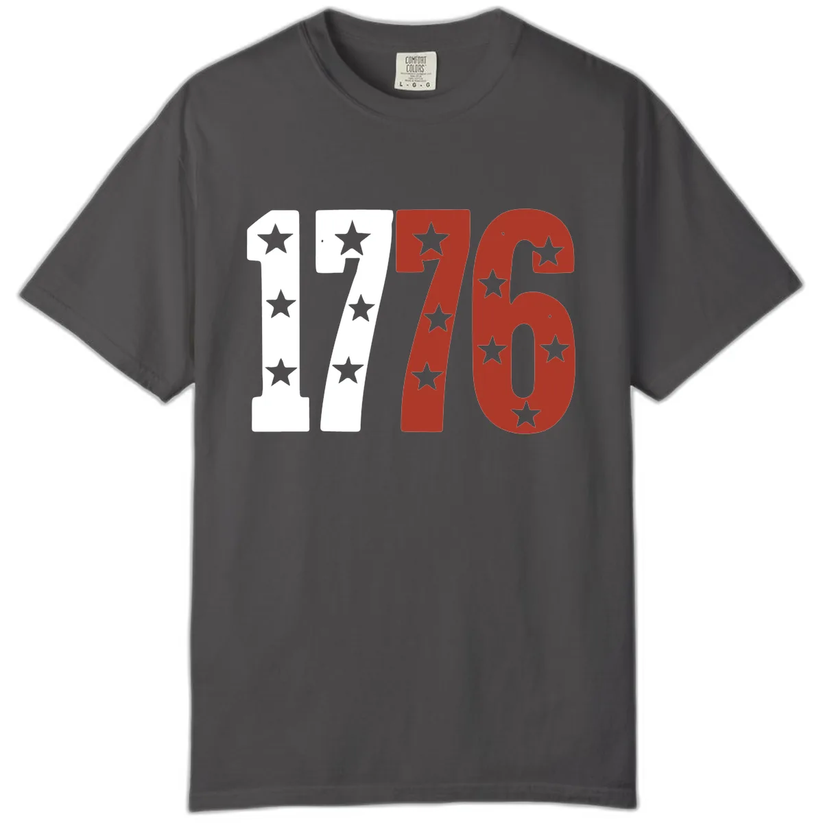 America 1776 Starburst Celebration Comfort Color Tee in Graphite