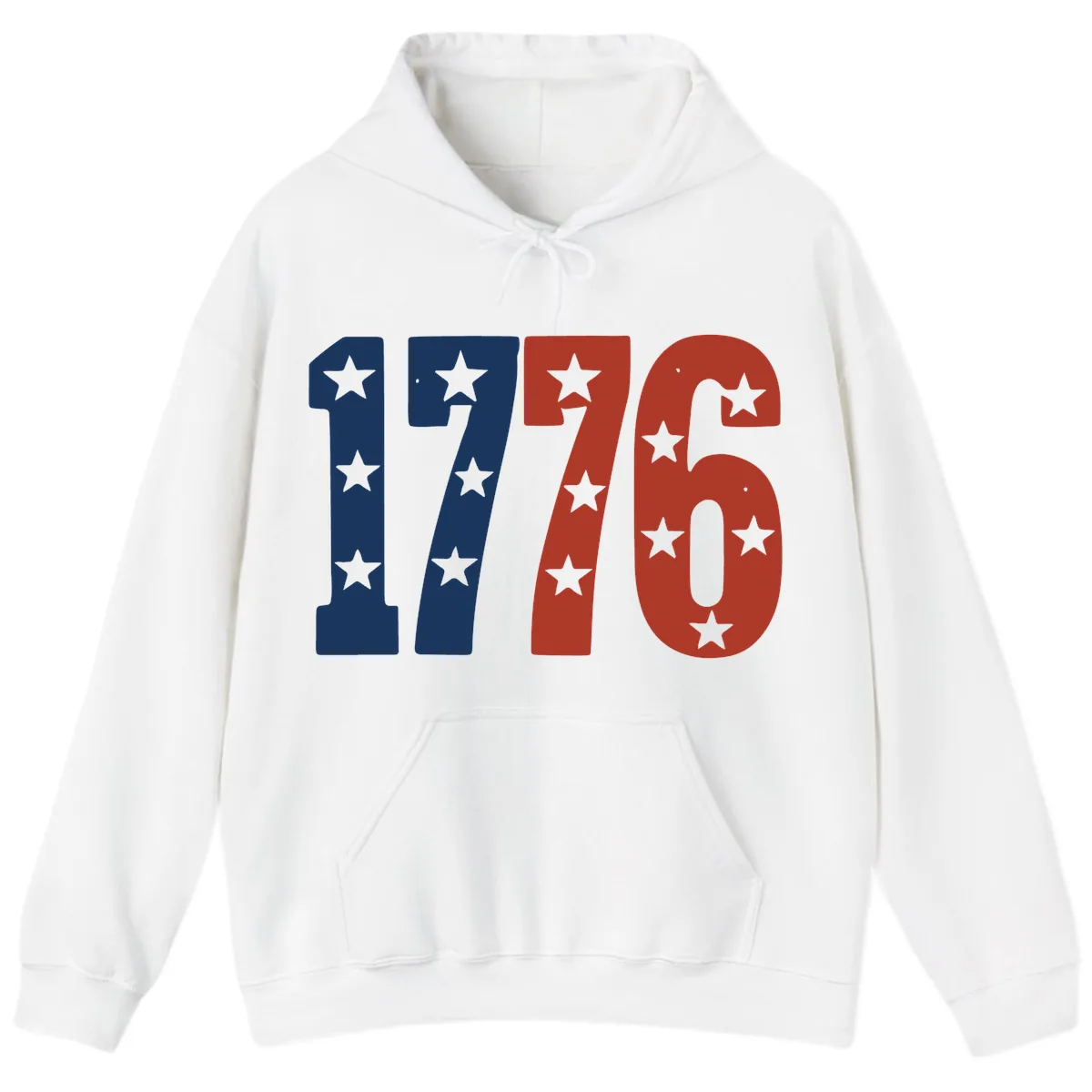 America 1776 Starburst Celebration Hoodie in White