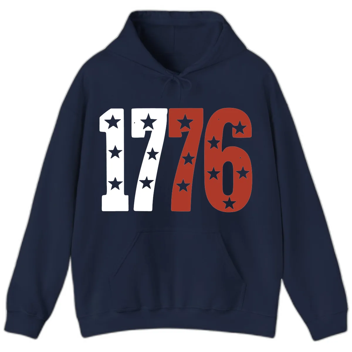 America 1776 Starburst Celebration Hoodie in Navy