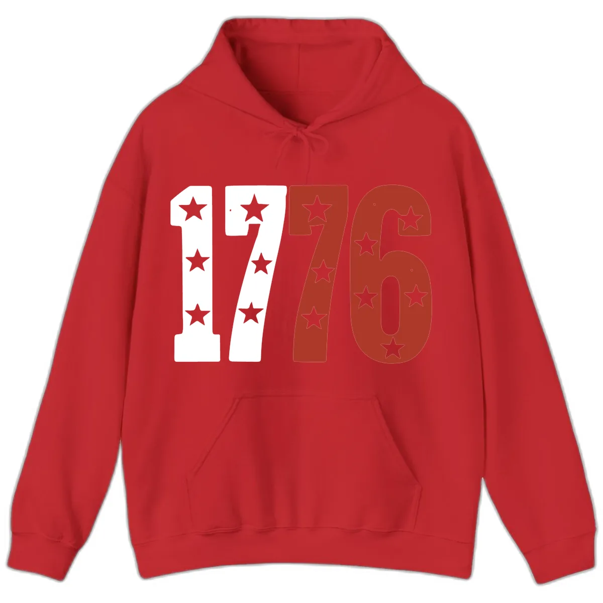 America 1776 Starburst Celebration Hoodie in Red