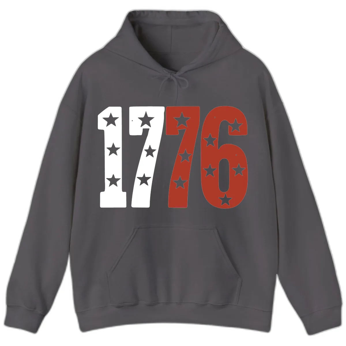 America 1776 Starburst Celebration Hoodie in Charcoal