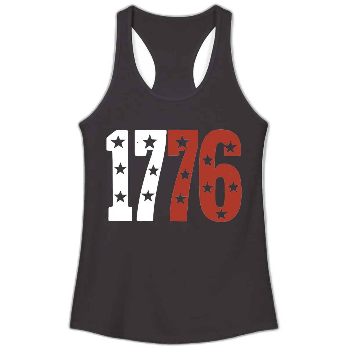 America 1776 Starburst Celebration Ladies Tank in Black