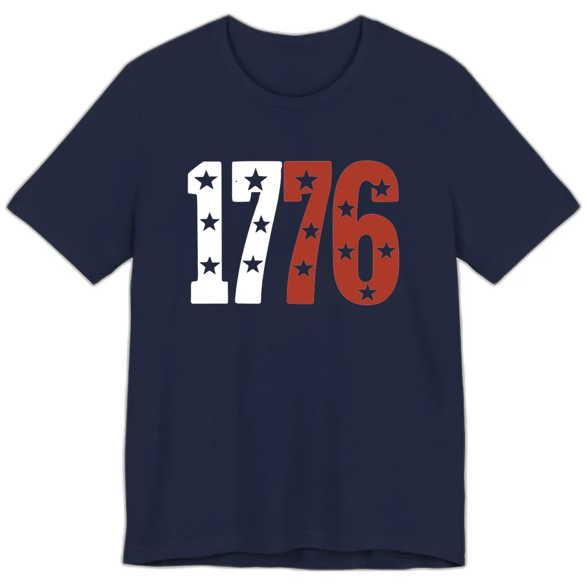 America 1776 Starburst Celebration Premium T-Shirt in Navy
