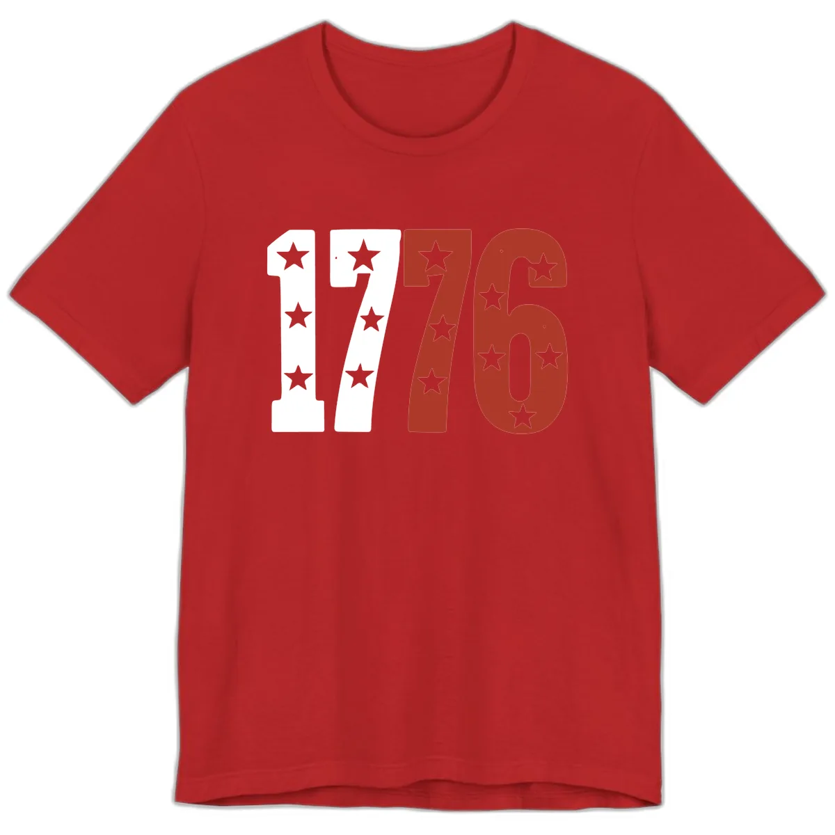 America 1776 Starburst Celebration Premium T-Shirt in Red