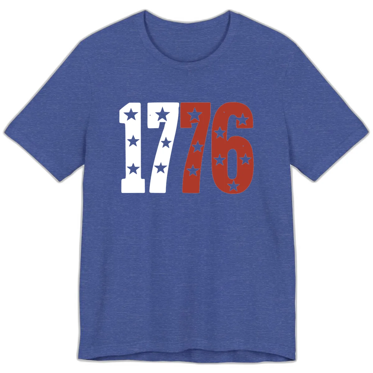 America 1776 Starburst Celebration Premium T-Shirt in Heather True Royal