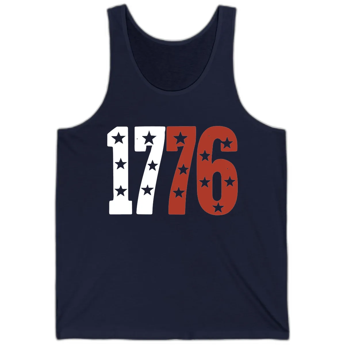 America 1776 Starburst Celebration Tank Top in Navy