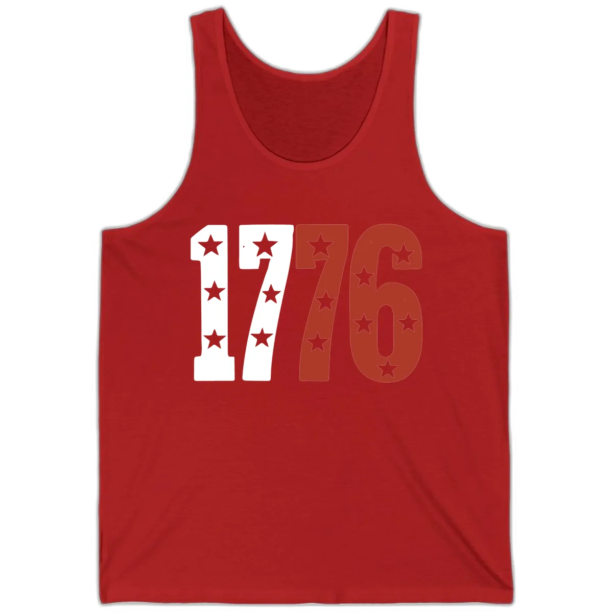 America 1776 Starburst Celebration Tank Top in Red