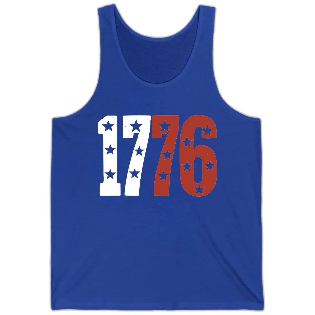 America 1776 Starburst Celebration Tank Top in True Royal