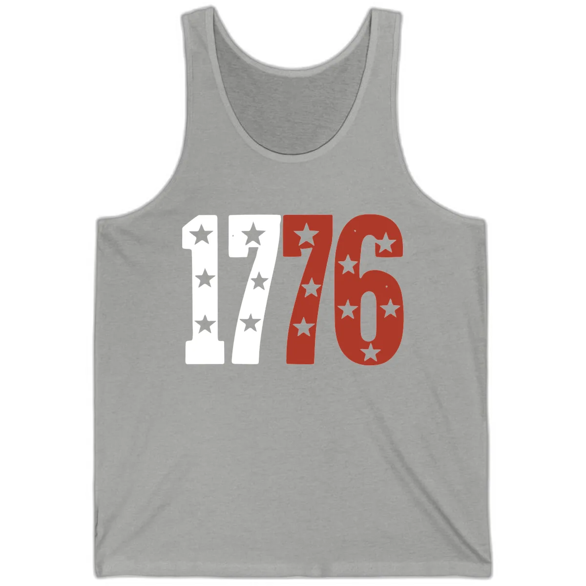 America 1776 Starburst Celebration Tank Top in Athletic Heather