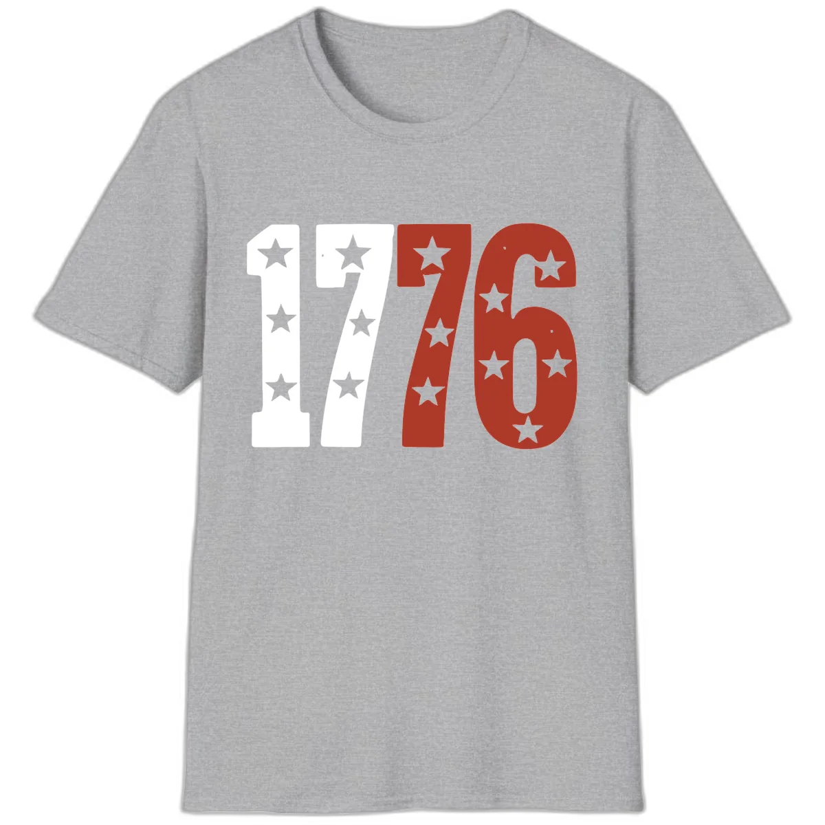 America 1776 Starburst Celebration T-Shirt in Sport Grey