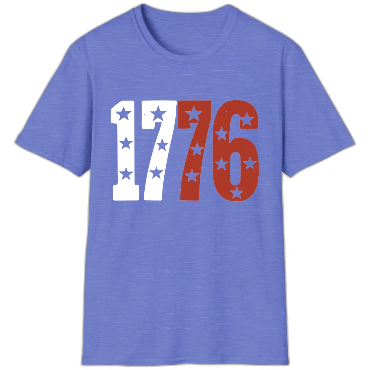 America 1776 Starburst Celebration T-Shirt in Heather Royal