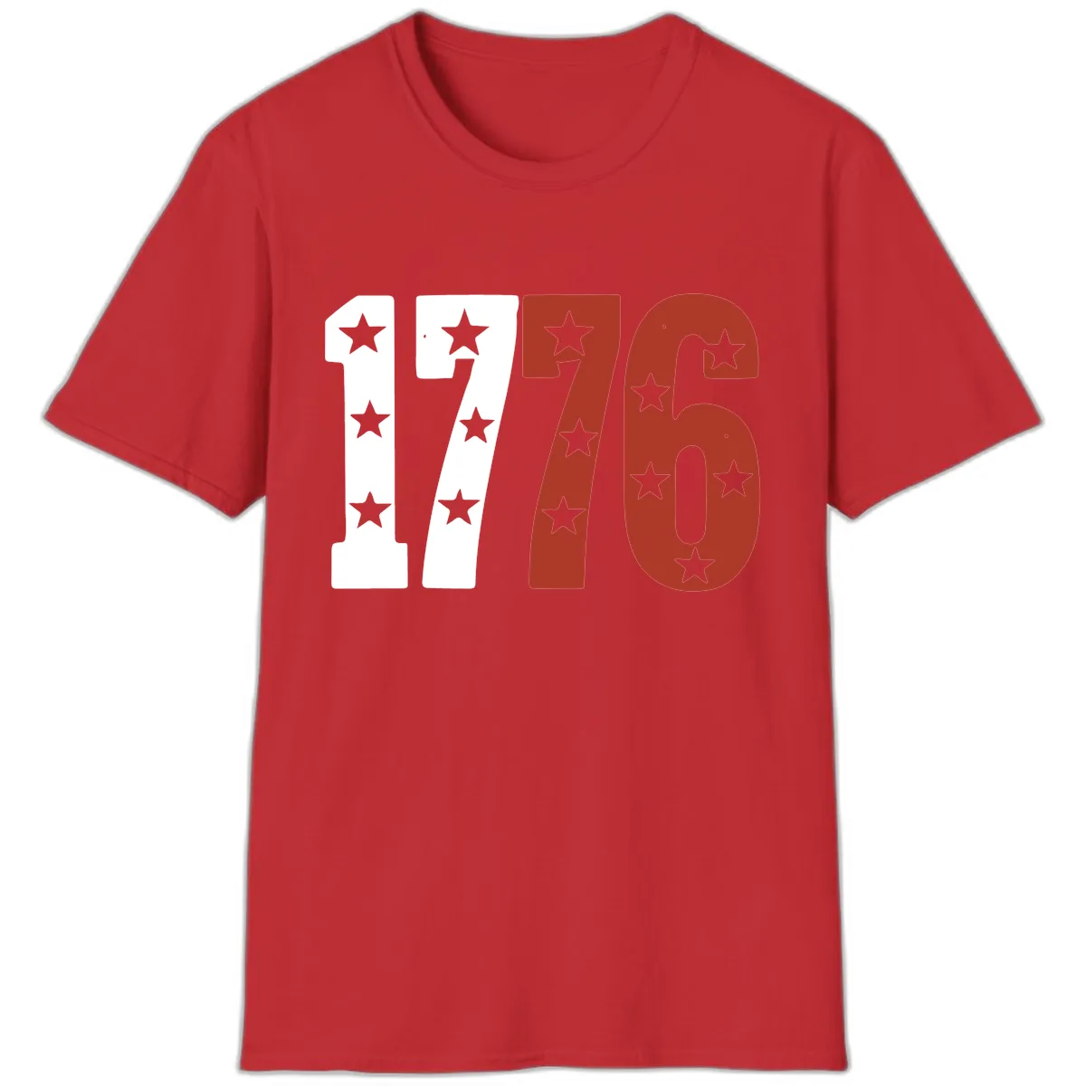 America 1776 Starburst Celebration T-Shirt in Red