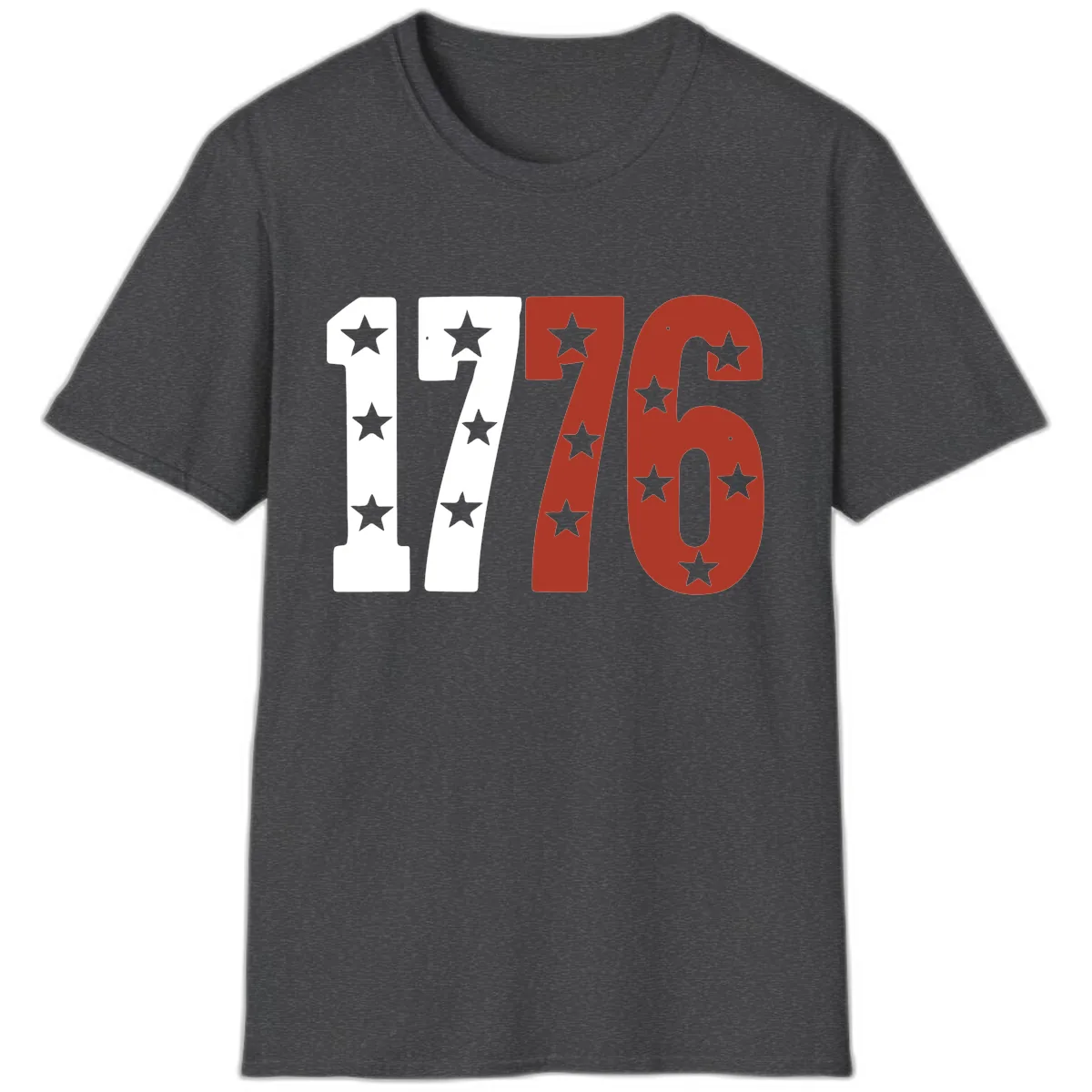 America 1776 Starburst Celebration T-Shirt in Dark Heather