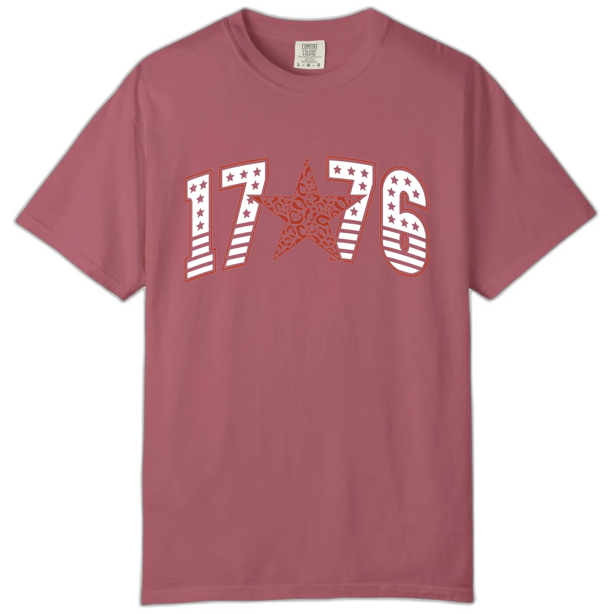 1776 American Celebration Graphic Comfort Color in Crimson
