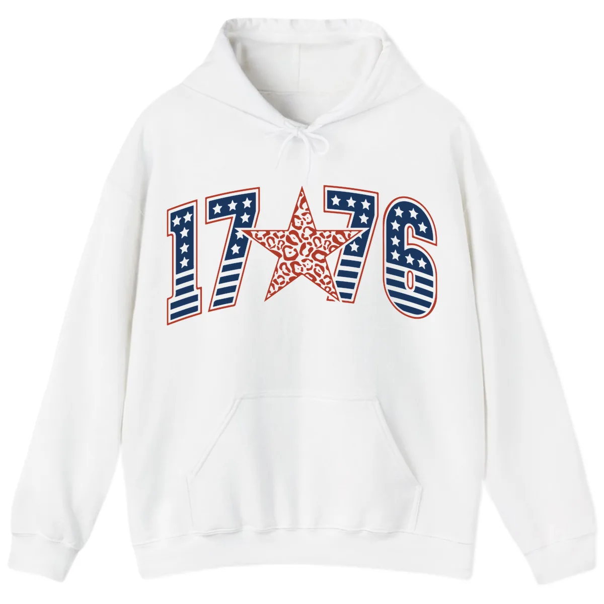 1776 American Celebration Graphic Hoodie in White