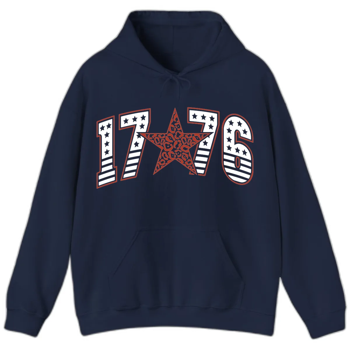 1776 American Celebration Graphic Hoodie in Navy