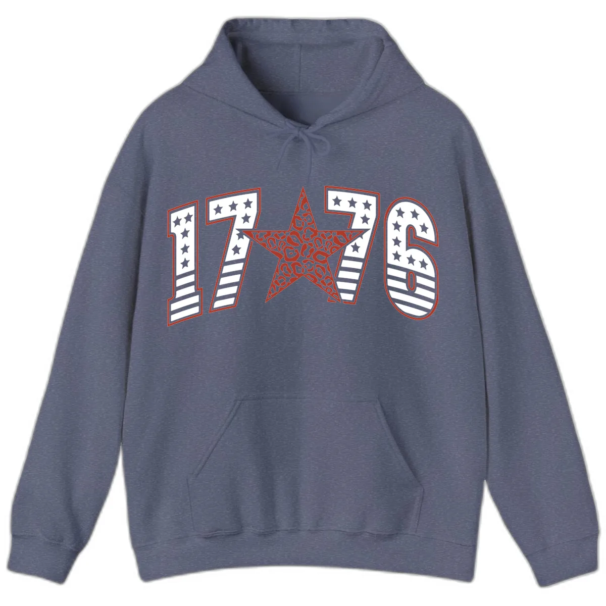 1776 American Celebration Graphic Hoodie in Heather Navy