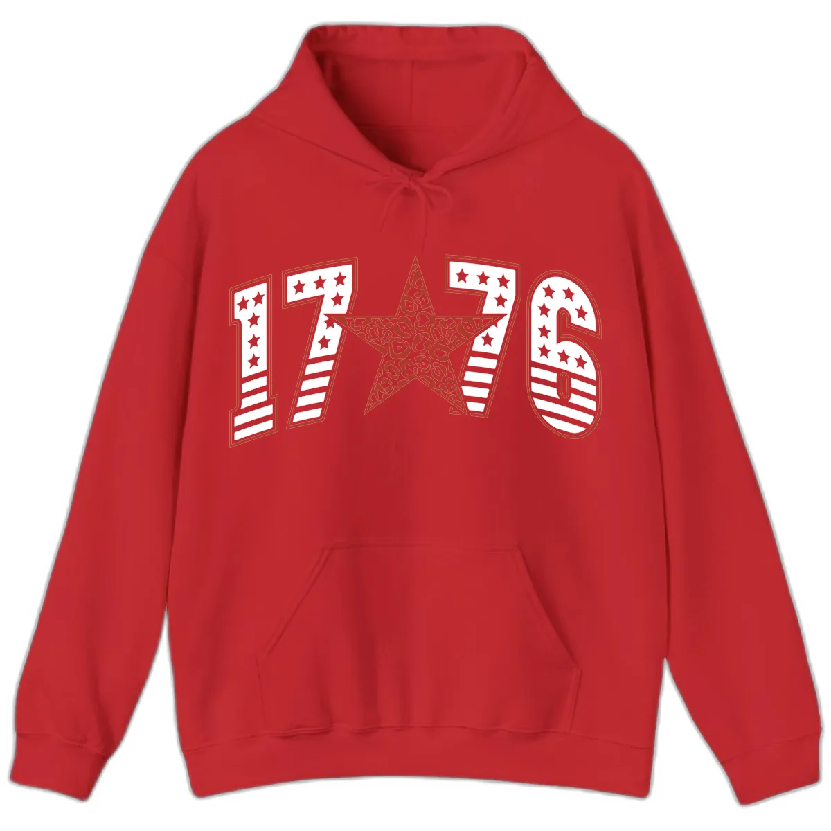 1776 American Celebration Graphic Hoodie in Red