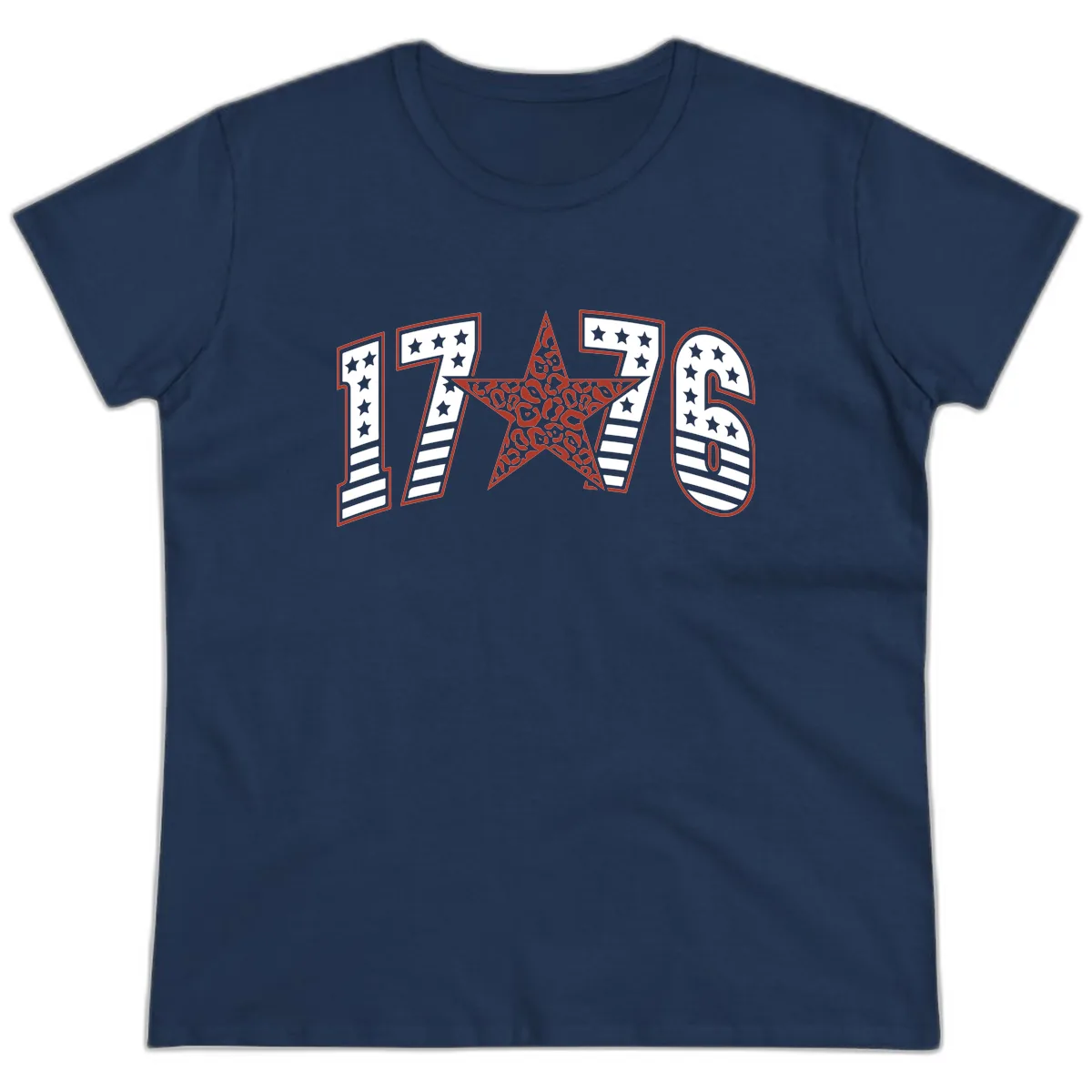 1776 American Celebration Graphic Ladies Tee in Navy