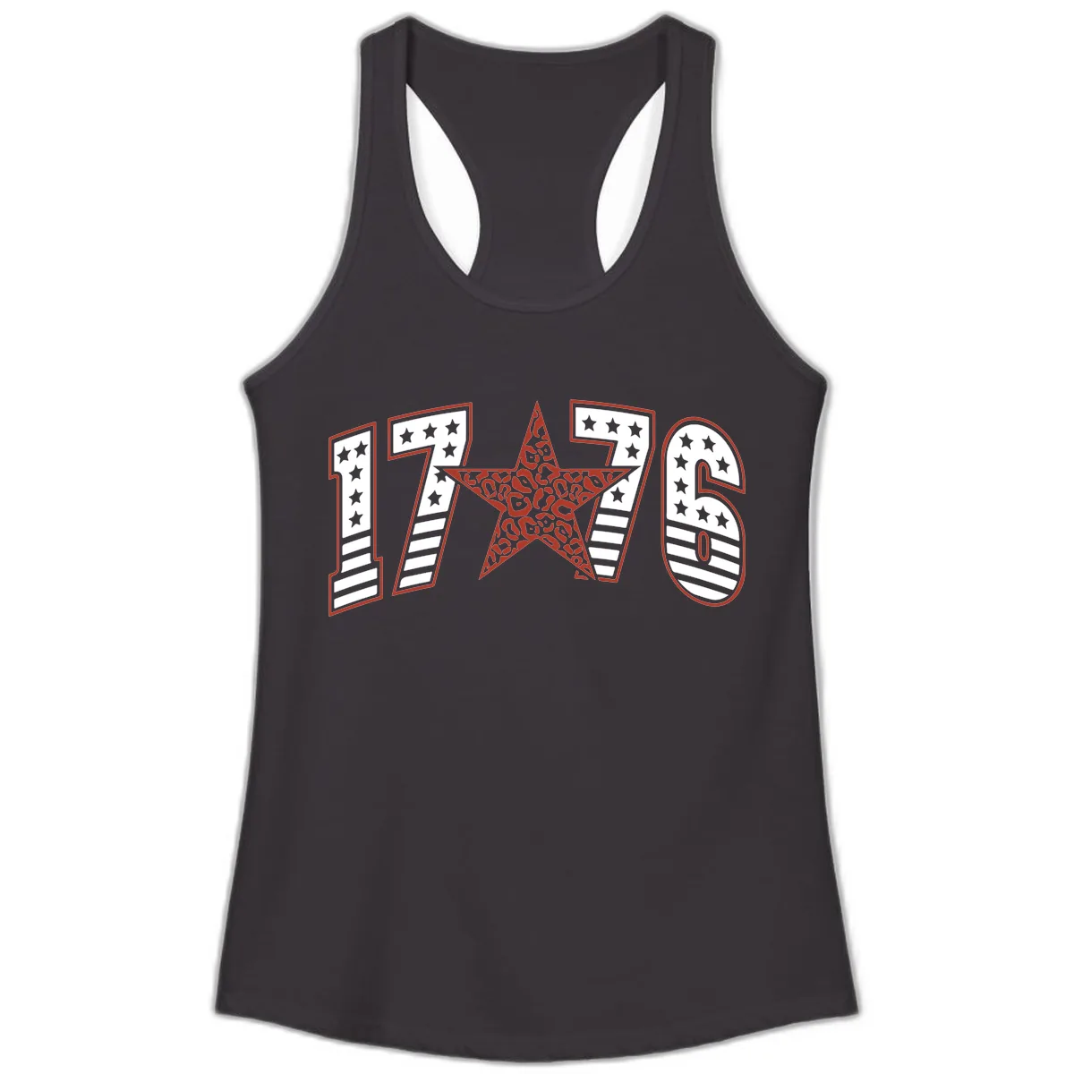 1776 American Celebration Graphic Ladies Tank in Black