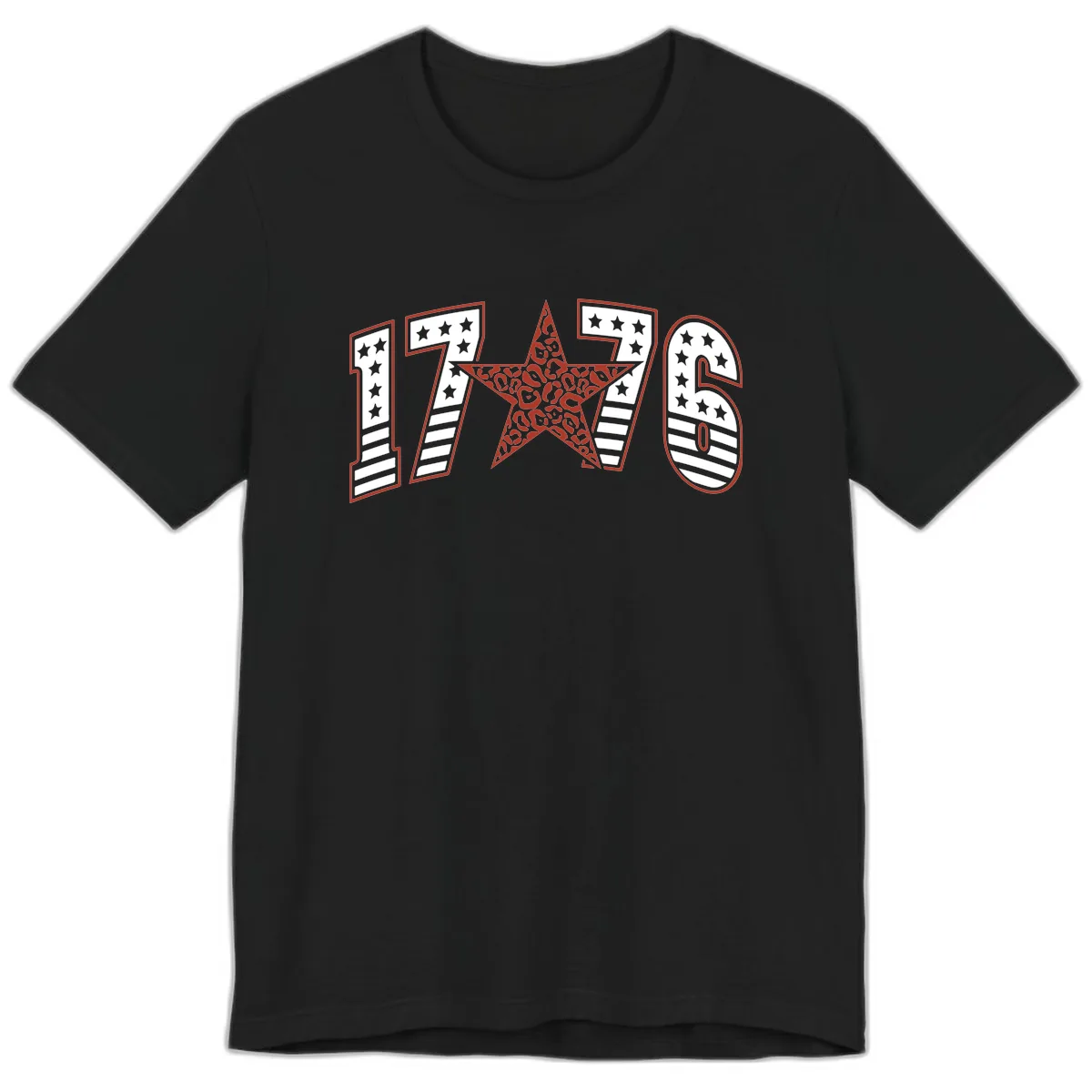 1776 American Celebration Graphic Premium T-Shirt in Black