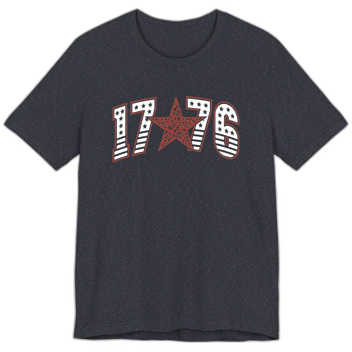 1776 American Celebration Graphic Premium T-Shirt in Heather Navy